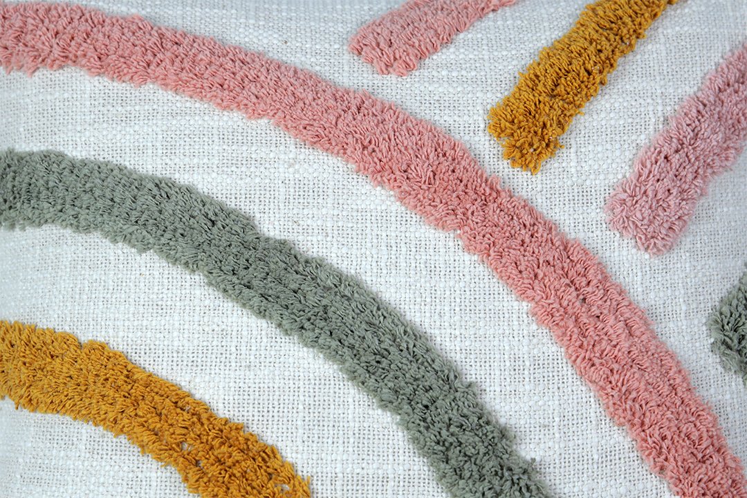 Snigdha Rainbow Tufted Cushion