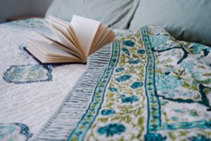 Nidra – Green Block Printed Cotton Quilt