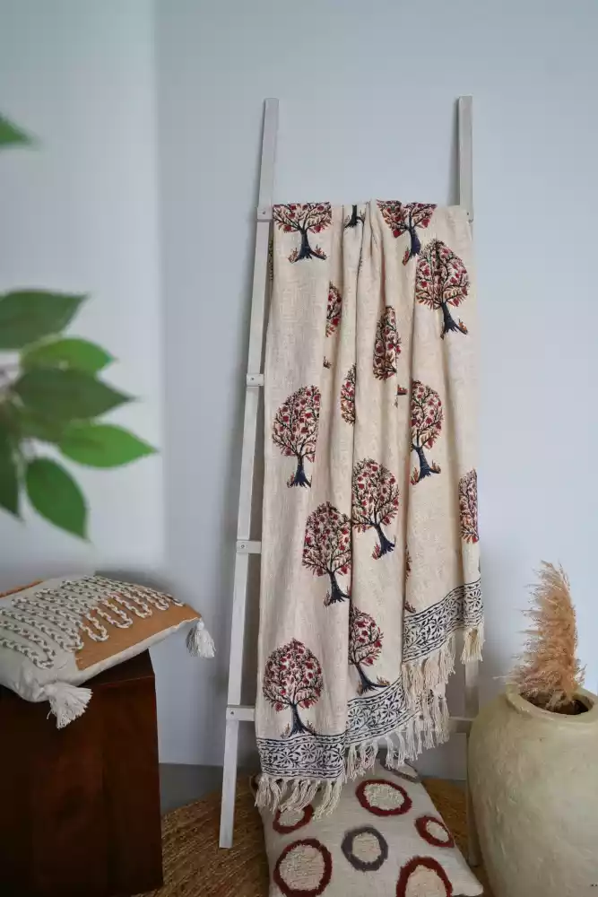 Mantra – Block Print Cotton Throw