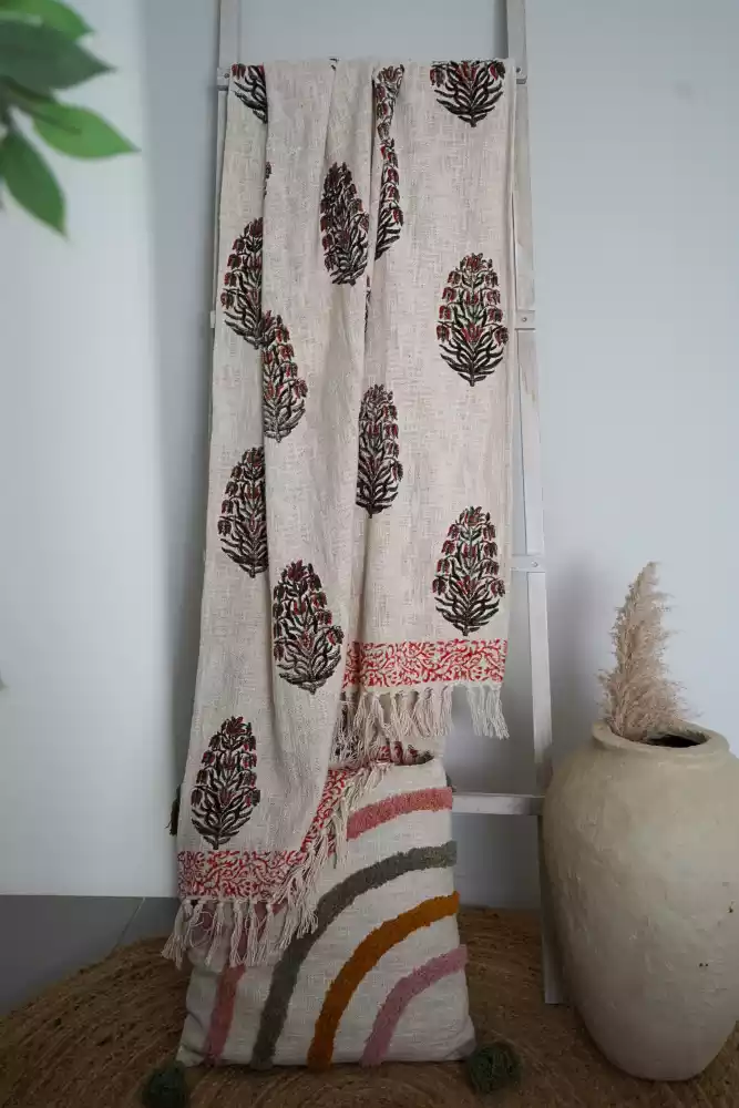 Sundarika-Block Print Cotton Throw